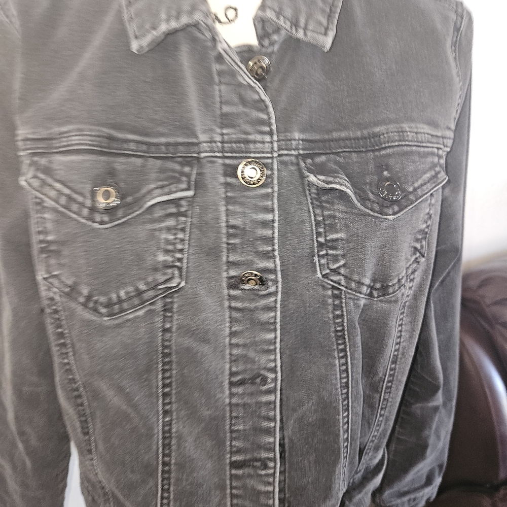 Wax Jean Basic Denim Black Jean Jacket Size 1xl - Picture 6 of 12